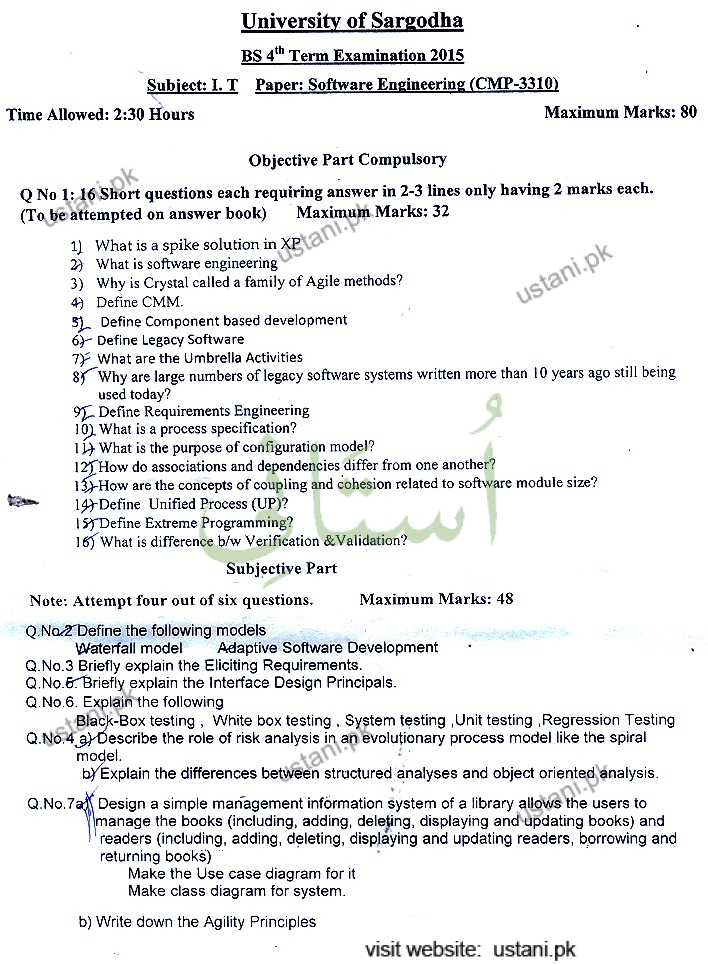Software Engineering BS IT 2015 UOS — page 1