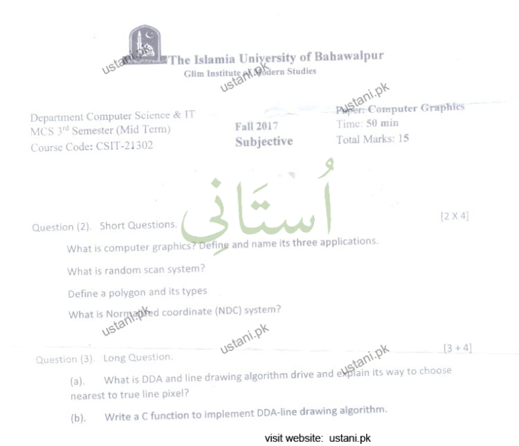 Computer Graphics MSCS 2017 IUB