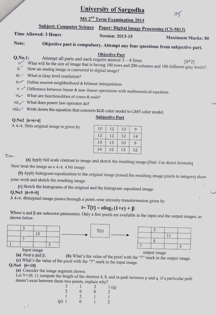 Digital Image Processing MSCS 2014 Part#1 UOS — page 2