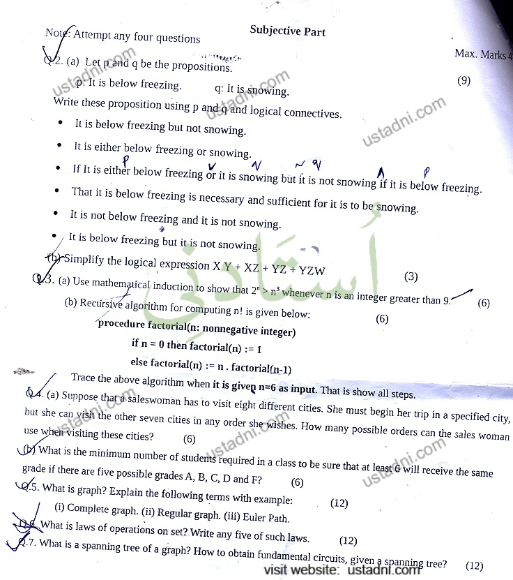 Discrete Structures BSIT 2015 Part#2 UOS