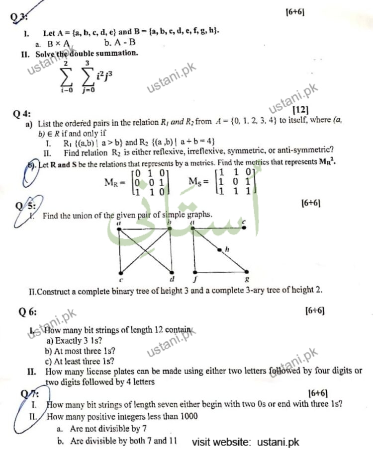 Discrete Structures MSC IT 2015 Part#2 UOS — page 1