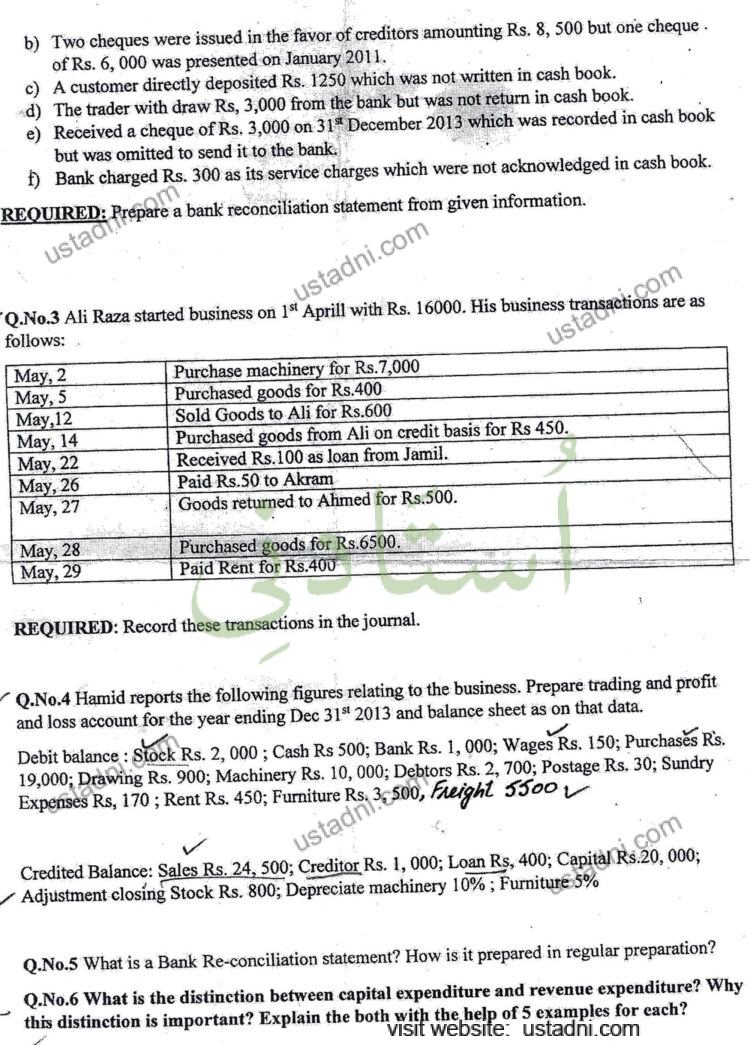 Financial Accounting BSIT 2015 Part#2 UOS — page 1