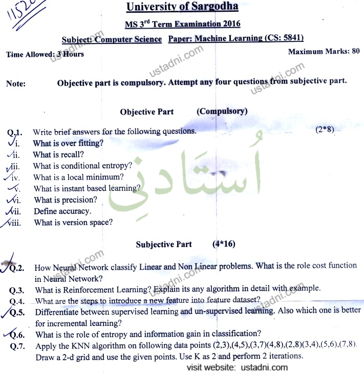Machine Learning MSCS 2016 UOS