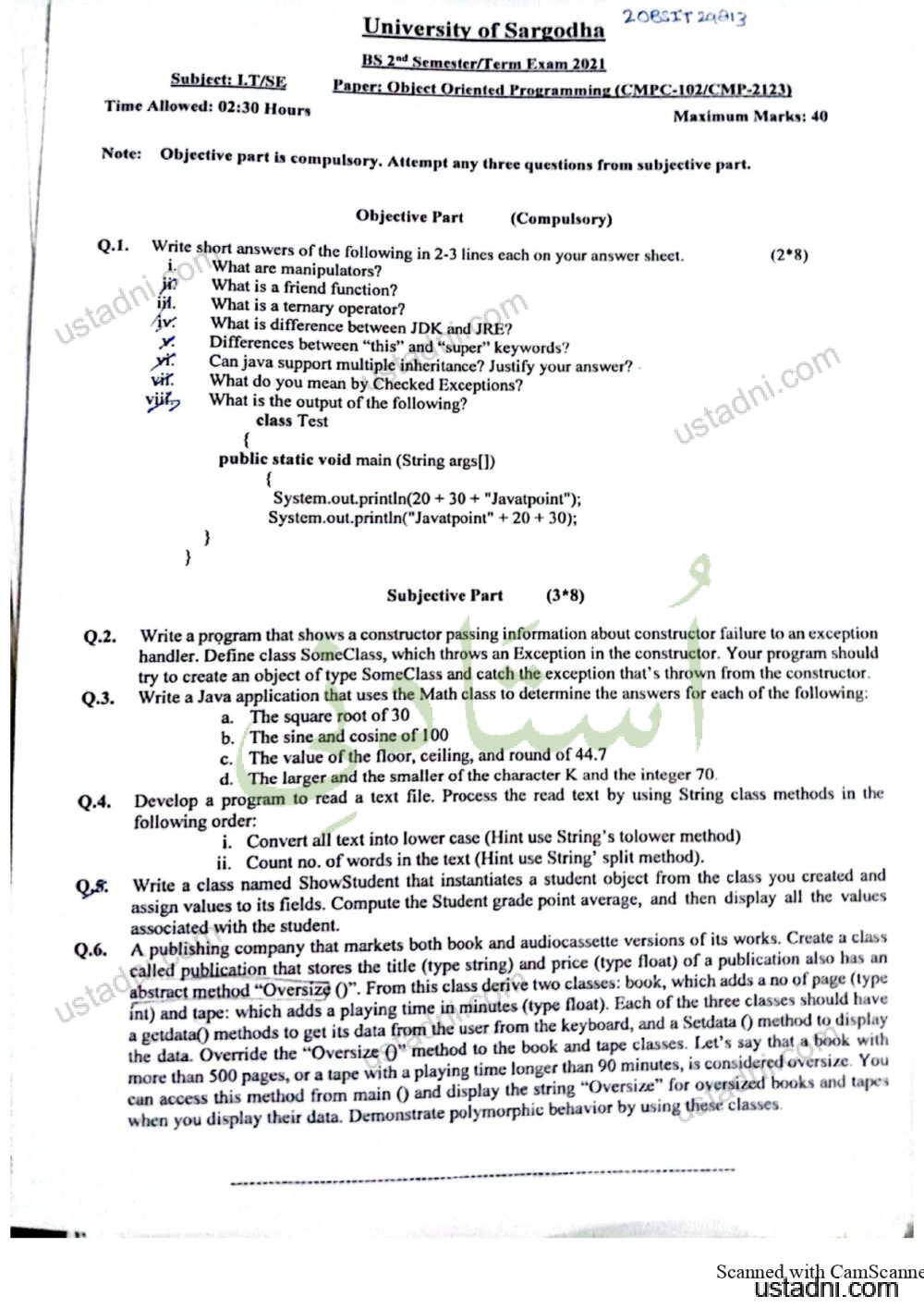 BSIT-SE-Object-Oriented-Programming-2021. — page 1