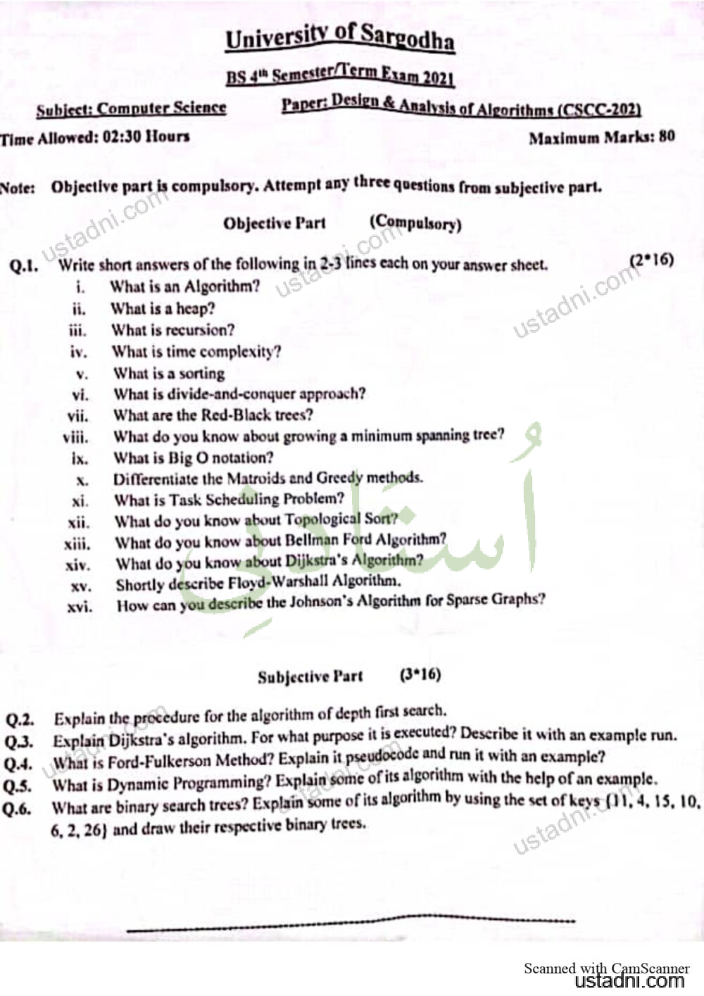 Designe-and-Analysis-of-Algorithms-BS-CS-4th-term-2021.