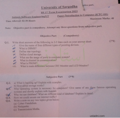 BS 1 Semester/Term 2023