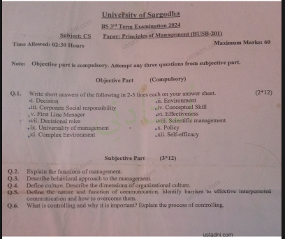 BS 3 Semester/Term 2024