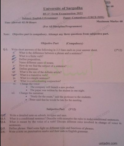 English Drama BS 1 Semester/Term 2023