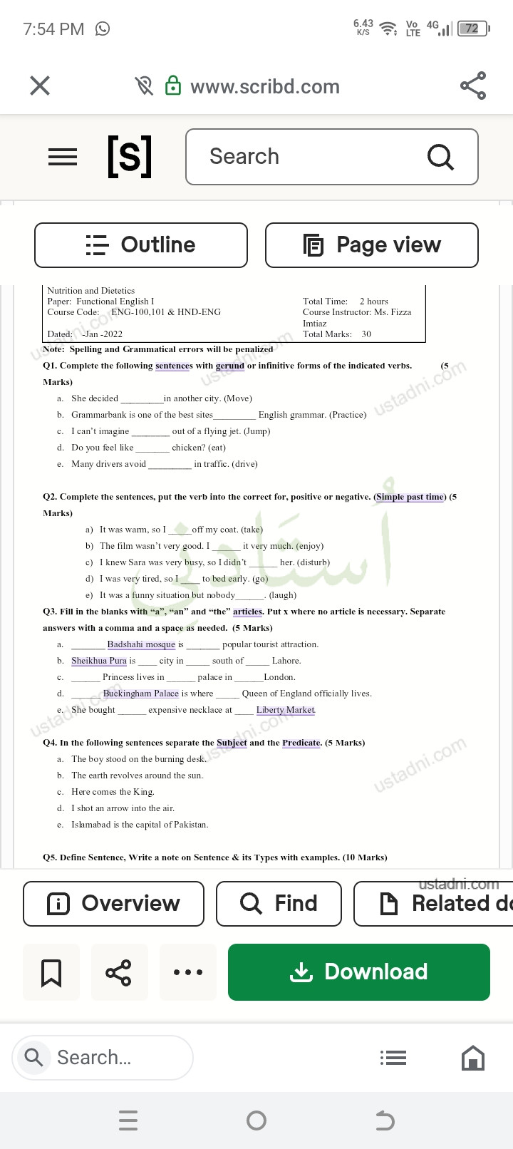 Functional English B.ED